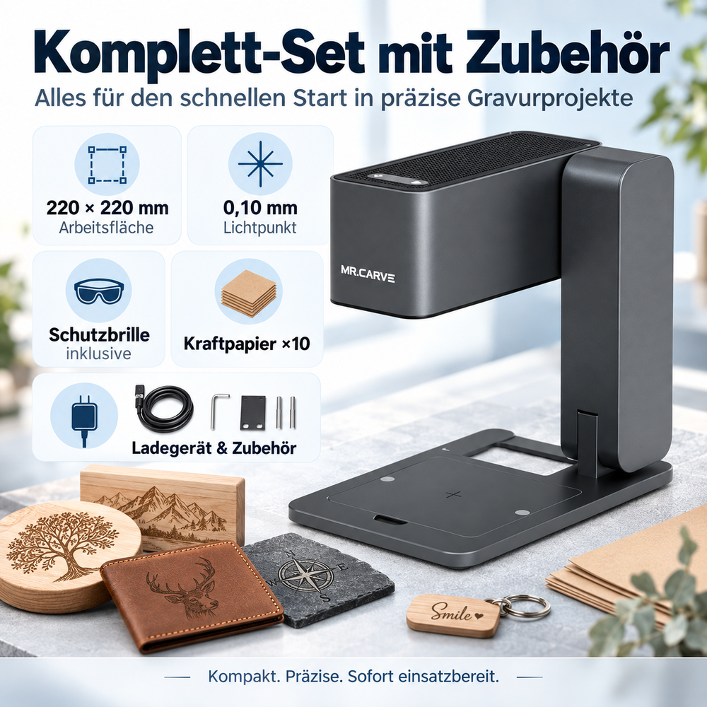 5W Lasergraviermaschine – Tragbarer Lasergravierer 80×80 mm